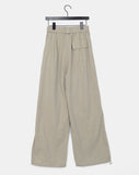 Hipu Button Pintuck Pocket Slit Skirt Pants