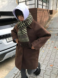 (WOOL) ALPACA STRAP HALF COAT