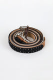 Louis studded suede belt