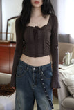 Baby deep neck crop tee