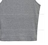 [U-BASIC] Basic Baldy Ribbed Crop Mango Sleeveless