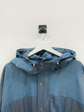 Double Pleats High-Neck S/S Blue Jacket