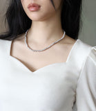 Gray freshwater pearl necklace