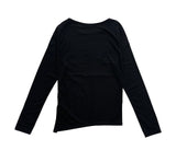 UNBALANCE SLIT SHIRRING T