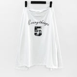 Neva Lettering One Shoulder Tee