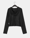 [MADE] Bellic See-through Punching Lace Hooded Cardigan