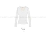SHEER V-NECK LONGSLEEVE