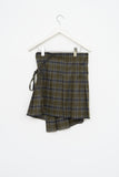 (W) Mitz Checked Pleats Skirt