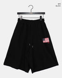 Tiken Stars and Stripes Print Banding Bermuda Pants