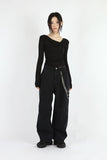Wide ball leg denim