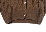 Groom Cable Round Neck Knit Cardigan
