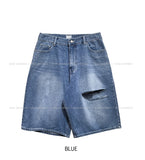 Shark Cutting Bermuda Denim Pants
