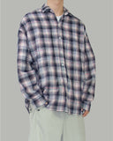 curd over check shirt