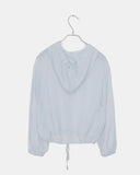 Gali See-Through Strap Hooded Long-Sleeve Cardigan