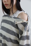 Striped Button Knit