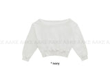 OFF-SHOULDER CROP SWEAT