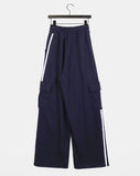 Pict Track Color Matching Cargo Pocket Pile Sweatpants