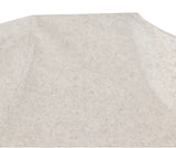Bone linen V-neck knit