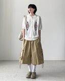 Drop Strap Bermuda Pants