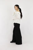 Ribbon off cotton blouse