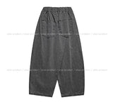 Oat herringbone side pintuck balloon pants