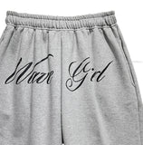 Girls Front Lettering Bermuda Pants