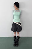HAZY SLIM LONG SLEEVELESS