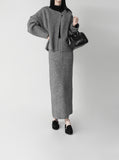 Low Button Cardigan Setup