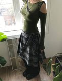 VELVET SHIRRING BOOTCUT PANTS