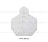 ROUGH SHIRRING HOOD ZIP-UP