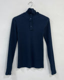 Turtleneck Ribbed Warmer T-Shirt