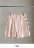 Pibelin Pin Tuck Cotton Shorts