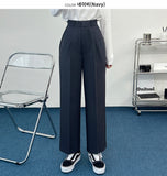 High Waist One Tuck Wide Slacks