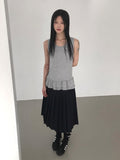 FRILL LAYERED SLEEVELESS