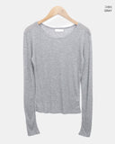 Tenon Tencel layered long-sleeved T-shirt
