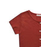 PUNCHING SHORT-SLEEVE CARDIGAN