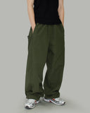 Snap button nylon pants