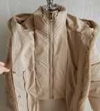 Diu Eco Fur Hood Long Padding (Belt Set)