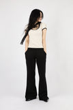 Cotton Bootcut Slim Pants