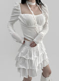 Rioul Tiered Mini Skirt