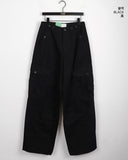 Yells Balloon Maxi Cotton Cargo Long Wide Pants