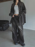 Kench incisional balloon denim pants