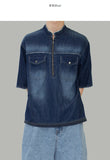 Nurse denim short sleeve shirt