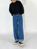 Wide fit real wide denim jeans