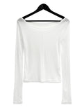Basic Boat Neck See-Through Tee