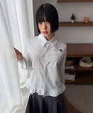 BLOOM FRILL STRIPE SHIRT