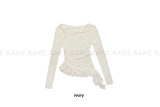 FRILL DROP OFF-SHOULDER TOP