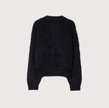 Cropped Bronzed Angora Cardigan