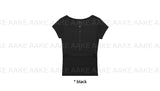 BACK BUTTON SLIT TEE