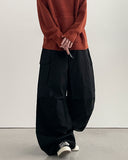 QYoung Rib Wide Cargo Pants